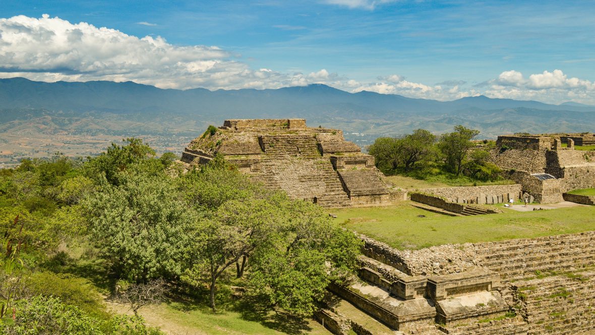 View of temple at Monte Albán